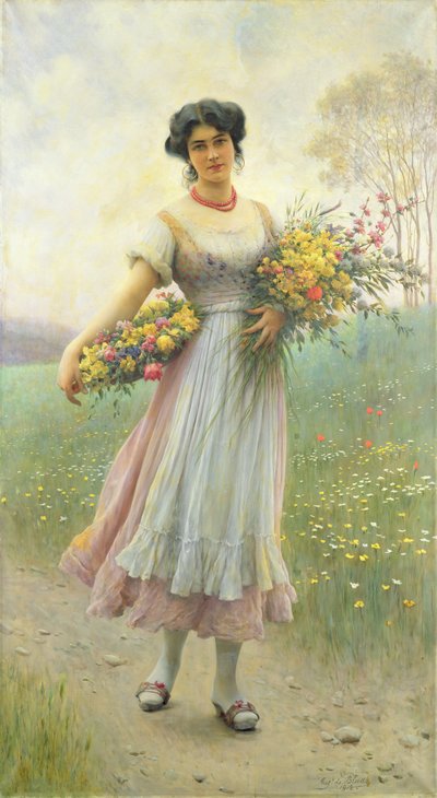 Flores de primavera de Eugen von Blaas